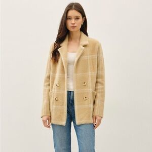 Bêcool Fuzzy Plaid Coatigan